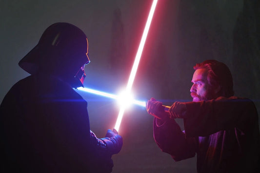 Obi-Wan Kenobi vs Darth Vader Fight Neon (Red & Blue LED)