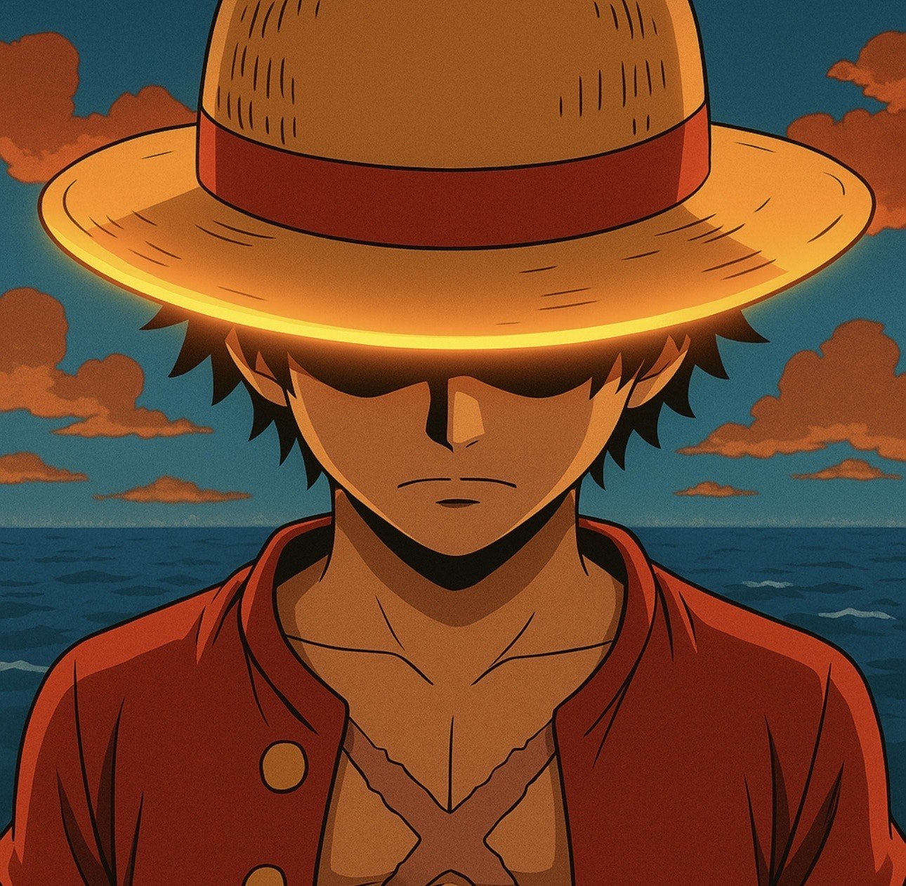 Luffy One Piece Neon ( Yellow LED )